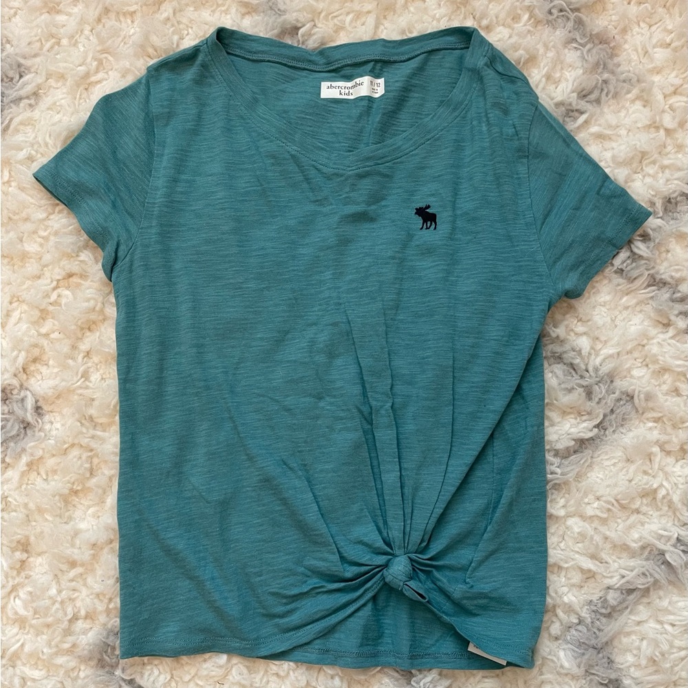 Abercrombie kids Teal Knot Front Top